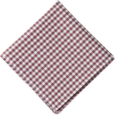 【発送在庫あり】【日本製】ハンカチ/コットン(綿)100%/ブラウン＆ホワイト×チェック