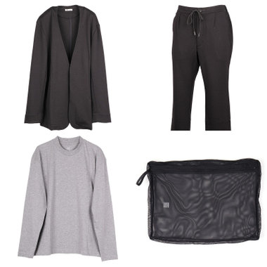 【WEB限定/OUTLET】【発送在庫あり】【RBC】【長袖】Remote Pack Suit/ノーカラージャケット・パンツ・Tシャツ・ウォッシャブルネット(4点セット)/ブラック