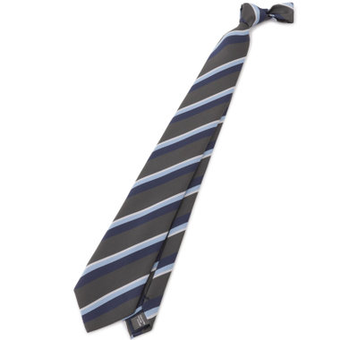 【SILVER LINE】ポリエステルシルクストライプネクタイ 8.０cm幅/グレー