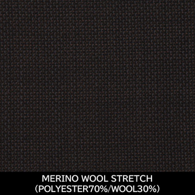 【日本製】【MEN'S】【パターンオーダー】【SLIM TAPERED】【秋冬】スーツ/ブラウン/MERINO WOOL STRETCH (POLYESTER70%/WOOL30%)