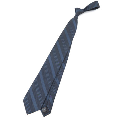 【SILVER LINE】シルクブレンドストライプネクタイ 8.0cm幅/ネイビー