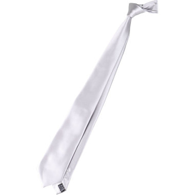 【BLACK LINE】ポリエステルソリッド 慶事対応 ネクタイ 7.5cm幅/シルバー