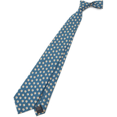 SILVER LINE】シルク小紋ネクタイ 8.5cm幅/ブルー/SARUTAHIKO