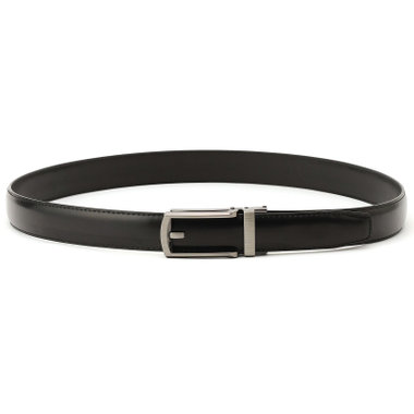 【フリーアジャスト仕様/5mm間隔/32段階】バックルベルト 2.9cm幅/ブラック(ウエスト94cmまで対応)