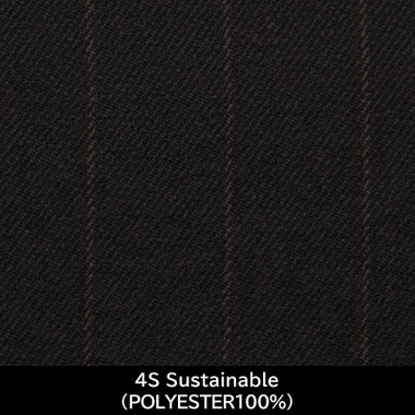 【日本製】【MEN'S】【パターンオーダー】【SKINNY】【秋冬】スーツ/ブラック×ストライプ/4S Sustainable (POLYESTER100%)