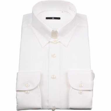 【BLACK LINE】【形態安定】タブカラードレスワイシャツ/ホワイト×ドビー/Oil guard