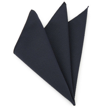 シアサッカーポケットチーフ/ネイビー