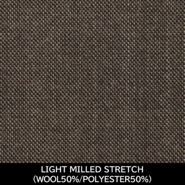 【国内縫製】【MEN'S】【パターンオーダー】【KSW】【秋冬】スーツ/ブラウン/LIGHT MILLED STRETCH (WOOL50% POLYESTER50%)