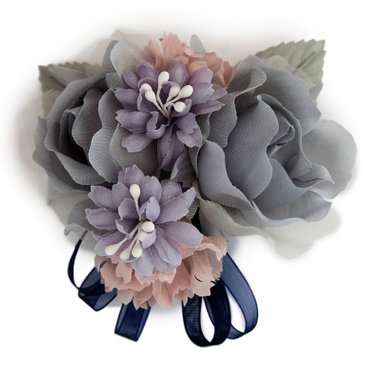 コサージュ/グレー