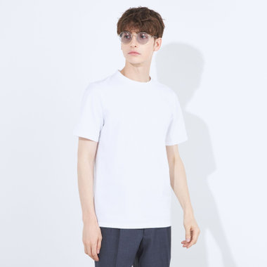 【WEB限定/OUTLET/汚れ・キズ等有】【RBC】【半袖】コットンクルーネックシャツ/ホワイト