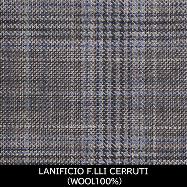 【国内縫製】【MEN'S】【パターンオーダー】【KSW】【春夏】スーツ/グレー×チェック/LANIFICIO F.LLI CERRUTI (WOOL100%)