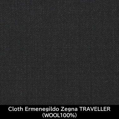 【日本製】【MEN'S】【パターンオーダー】【SLIM TAPERED】【春夏】スーツ/ダークグレー/Cloth Ermenegildo Zegna TRAVELLER(WOOL100%)