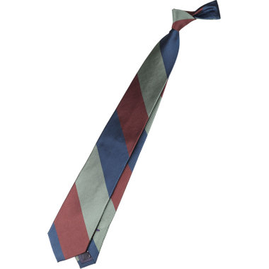 【SILVER LINE】シルクストライプネクタイ 8.5cm幅/グリーン×ネイビー×ブラウン