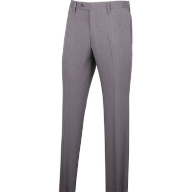 【発送在庫あり】【KSW】【春夏】ポリエステル素材 0タックパンツ/グレー×ハウンドトゥース/ウォッシャブル