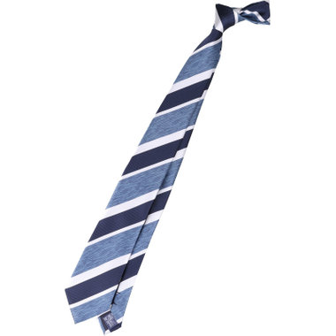 【BLACK LINE】ポリエステルストライプネクタイ 7.5cm幅/ブルー×ネイビー×ホワイト/ウォッシャブル