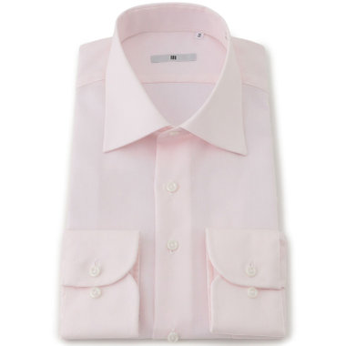 【発送在庫あり】【SILVER LINE】【形態安定】ワイドカラーワイシャツ/ピンク