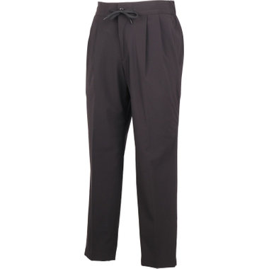 【WEB限定/OUTLET】【RBC】【春夏】ドローコード付き2タックテーパードパンツ/ブラック/ウエストシャーリング/裾上げ済仕様