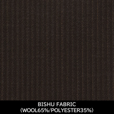 【日本製】【MEN'S】【パターンオーダー】【SKINNY】【春夏】スーツ/ブラウン×ストライプ/BISHU FABRIC(WOOL65%/POLYESTER35%)