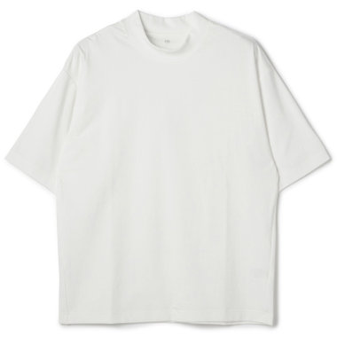【RBC/五分袖】プレミアムコットンTシャツ / モックネック / ホワイト