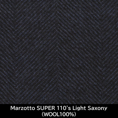 【国内縫製】【MEN'S】【パターンオーダー】【SKINNY】【秋冬】スーツ/ネイビー×ヘリンボーンストライプ/Marzotto SUPER110'S Light Saxony(WOOL100% )