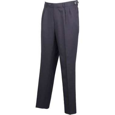 【RBC】【春夏】2タックパンツ/ネイビー×カルゼ/サイド尾錠/裾上げ済仕様