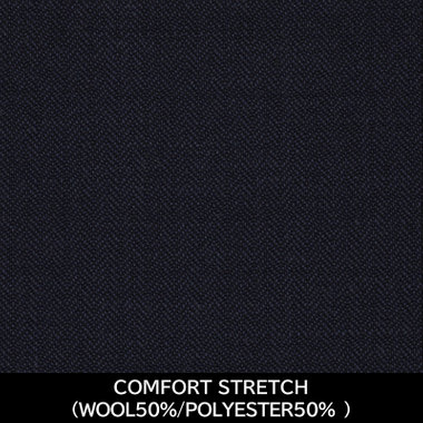 【国内縫製】【MEN'S】【パターンオーダー】【SLIM TAPERED】【秋冬】スーツ/ネイビー×シャドーストライプ/COMFORT STRETCH (WOOL50%/POLYESTER50%)