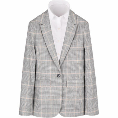 【WEB限定/OUTLET】【NEO-SL】【秋冬】ウールブレンド1釦ジャケット/グレー＆ベージュ×チェック