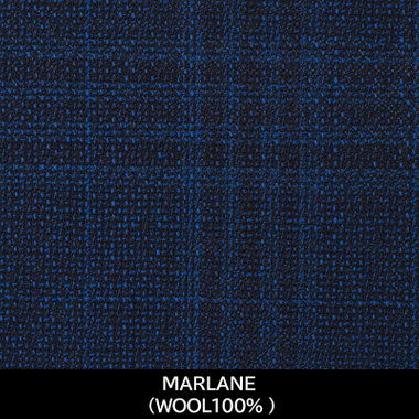 【国内縫製】【MEN'S】【パターンオーダー】【SKINNY】【春夏】スーツ/ネイビー×チェック/MARLANE (WOOL100%)