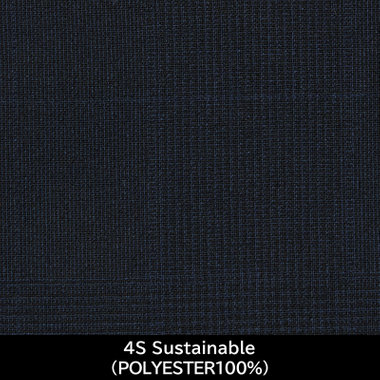 【国内縫製】【MEN'S】【パターンオーダー】【SLIM TAPERED】【春夏】スーツ/ネイビー×チェック/4S Sustainable (POLYESTER100%)