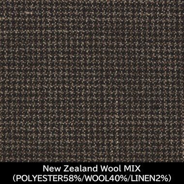 【日本製】【MEN'S】【パターンオーダー】【CLASSICO TAPERED W】【春夏】スーツ/ブラウン×ハウンドトゥース/New Zealand Wool MIX (POLYESTER58% WOOL40%  LINEN2%)