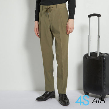 【RBC】【春夏】2タックパンツ/カーキ/ウエストシャーリング仕様/4S AIR/※裾上げ必要