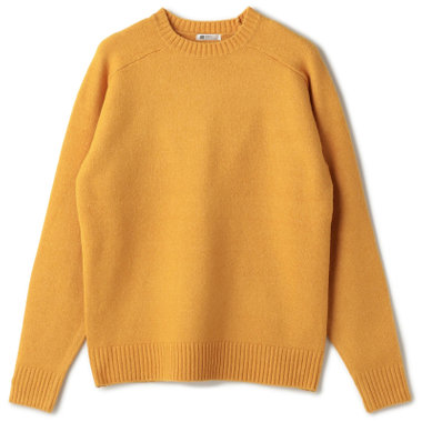 【RBC】【秋冬】天竺編みクルーネックニットセーター/イエロー