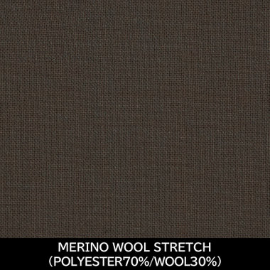【日本製】【MEN'S】【パターンオーダー】【SKINNY】【春夏】スーツ/ブラウン/MERINO WOOL STRETCH (POLYESTER70% WOOL30%)