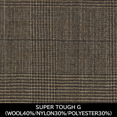 【日本製】【MEN'S】【パターンオーダー】【CLASSICO TAPERED W】【春夏】スーツ/ブラウン×チェック/SUPER TOUGH G (WOOL40% NYLON30% POLYESTER30%)