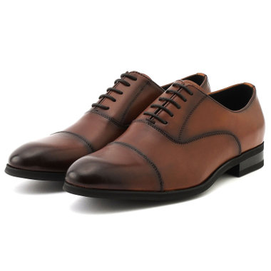 ストレートチップドレスシューズ/ブラウン/牛革/セメント製法