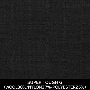 【日本製】【WOMEN'S】【パターンオーダー】【RELAX TAPERED】【秋冬】スーツ/ブラック/SUPER TOUGH G (WOOL38% POLYESTER37% NYLON25%)