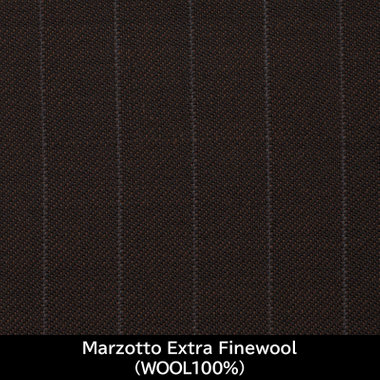 【日本製】【MEN'S】【パターンオーダー】【SLIM TAPERED】【秋冬】スーツ/ブラウン×ストライプ/Marzotto Extra Finewool (WOOL100% )
