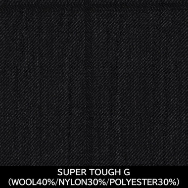 【日本製】【MEN'S】【パターンオーダー】【SLIM TAPERED】【秋冬】スーツ/グレー×ウィンドペン/SUPER TOUGH G (WOOL40%/NYLON30%/POLYESTER30%)