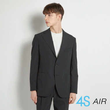 【RBC】【春夏】3釦段返りシングルジャケット/ブラック/パッチポケット/4S AIR