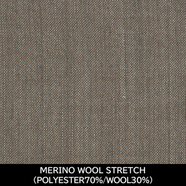 【国内縫製】【MEN'S】【パターンオーダー】【CLASSICO TAPERED S】【春夏】スーツ/グレージュ/MERINO WOOL STRETCH (POLYESTER70% WOOL30%)
