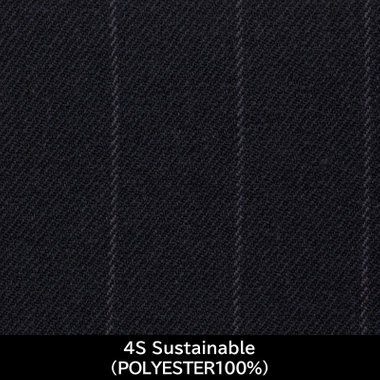 【日本製】【MEN'S】【パターンオーダー】【CLASSICO TAPERED S】【秋冬】スーツ/ネイビー×ストライプ/4S Sustainable (POLYESTER100%)