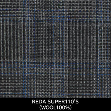 【日本製】【MEN'S】【パターンオーダー】【SLIM TAPERED】【春夏】スーツ/グレー×チェック/REDA SUPER110'S (WOOL100%)