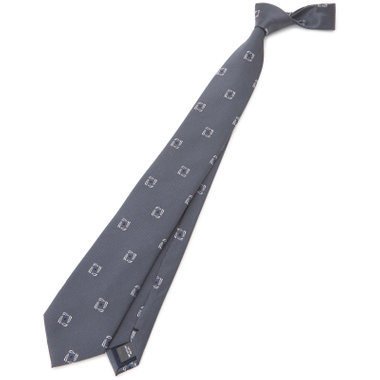 【SILVER LINE】シルク小紋ネクタイ 8.0cm幅/グレー