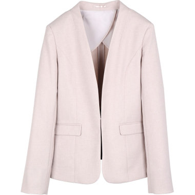 【WEB限定/OUTLET】【SL】【年間】ノーカラージャケット/ベージュ/ウォッシャブル