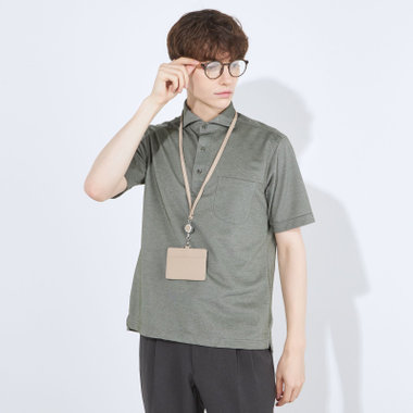 【WEB限定/OUTLET/汚れ・キズ等有】【RBC/五分袖】カッタウェイビズポロシャツ プルオーバータイプ/カーキ/4S コットンブレンド