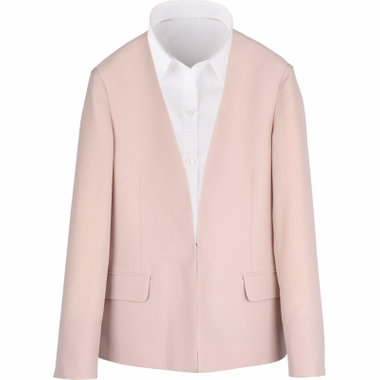 【WEB限定/OUTLET】【RELAX TAPERED】【年間】ノーカラージャケット/ベージュ/ウォッシャブル