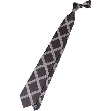 【SILVER LINE】シルクブレンドチェックネクタイ 8.0cm幅/ブラウン×グレー