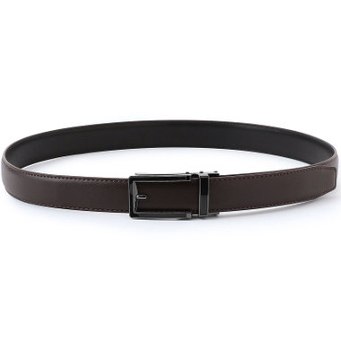 【フリーアジャスト仕様/5mm間隔/32段階】バックルベルト 2.9cm幅/ブラウン(ウエスト94cmまで対応)