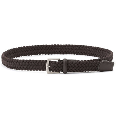 ピンバックルゴムメッシュベルト 3.0cm幅/ブラウン(ウエスト88cmまで対応)