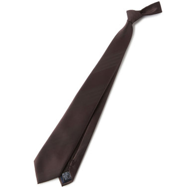 【BLACK LINE】ポリエステルシャドーストライプネクタイ 7.5cm幅/ブラウン/ウォッシャブル